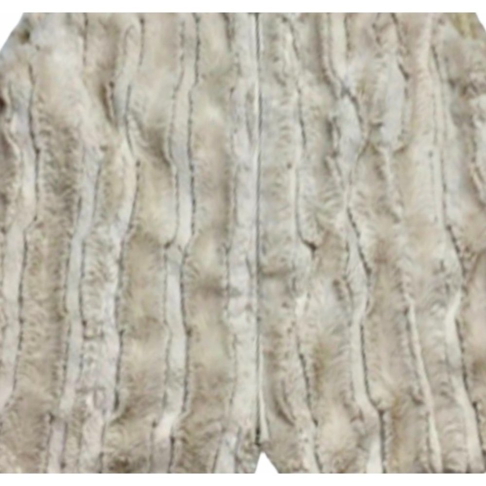 Robert Kitchen Canada Cream Beige Soft Vegan Faux Fur Full Zipper M Vest - Picture 3 of 10